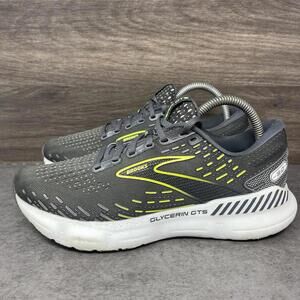 Brooks Glycerin GTS 20 Sneakers Womens Size 9 Grey Green Running Shoes